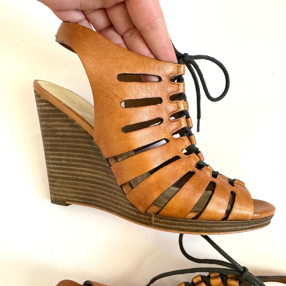 Cole Haan Gladiator Platform Leather Sandals 8M